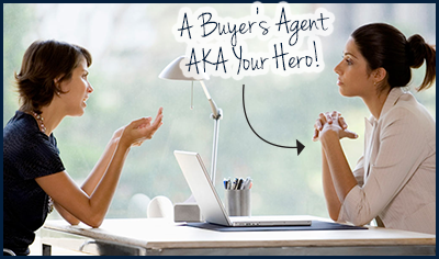 A buyer's agent is your hero when looking for your next home - the image shows two women in a professional meeting