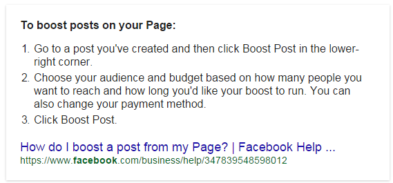 Advertising on Facebook for REALTORS - Google Instructions on How to Boost a Post on Facebook: https://www.facebook.com/business/help/347839548598012