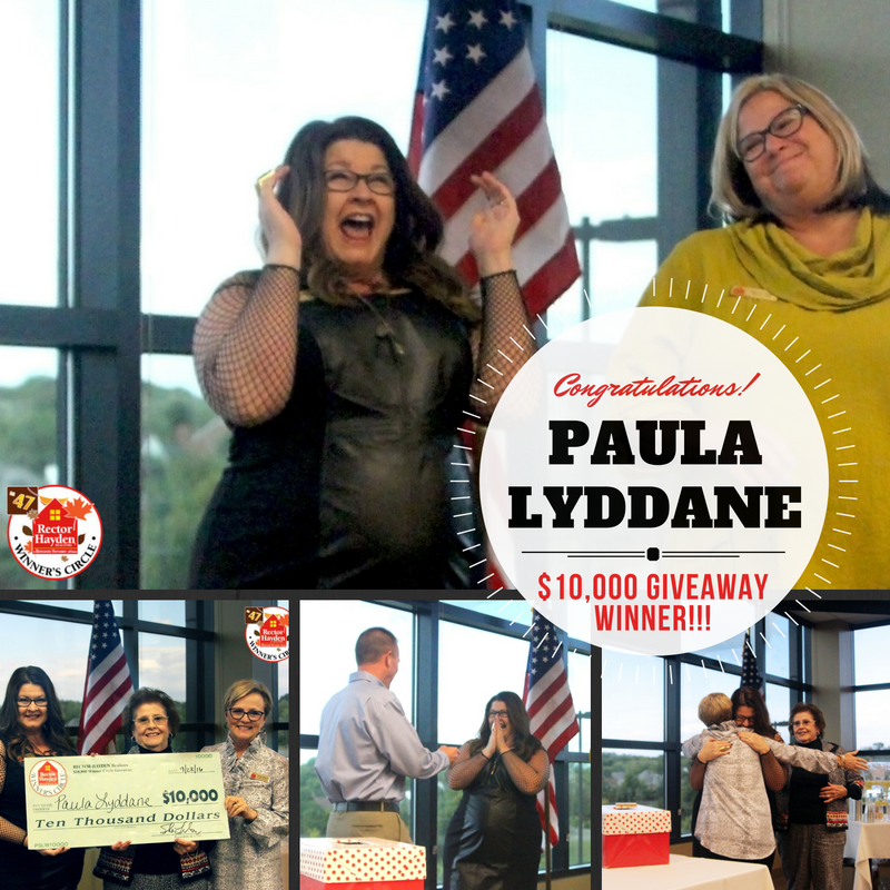 Congratulations to Paula Lyddane - 47th Winner's Circle